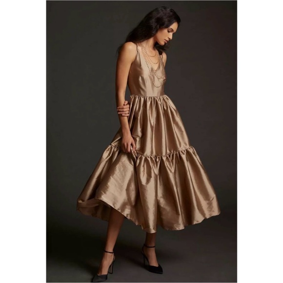 Dresses & Skirts - Bloni Tiered V-Neck Maxi Dress, sold at Anthropologie XS